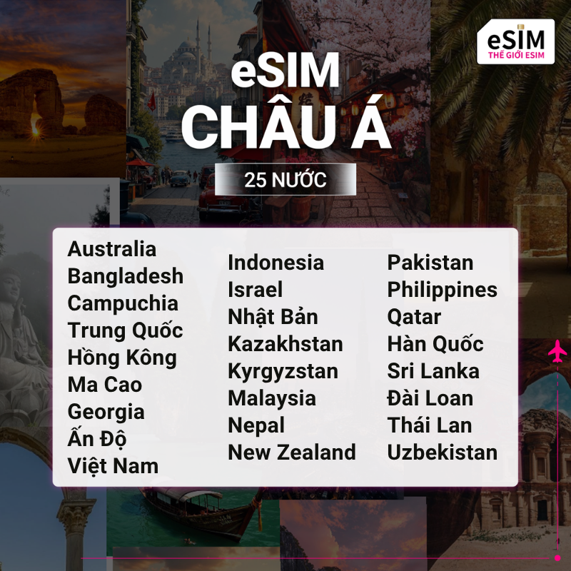 Hình 2 - eSIM eSIM Châu Á 25 nước | 4G/5G | Gói Data hằng ngày/ Tổng Data/ Không giới hạn | 01 - 30 ngày | Mã QR